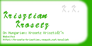 krisztian krosetz business card